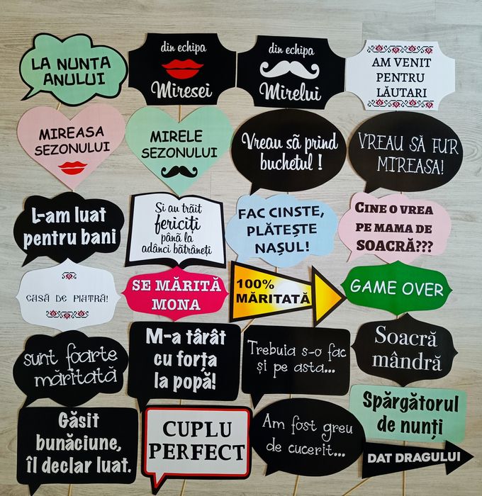 Propsuri recuzită foto mesaje petrecere