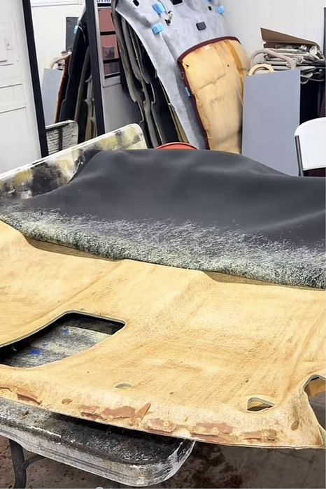 Retapitare plafon alcantara/stofa fete de usi