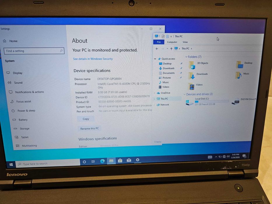 Laptop Lenovo Thinkpad T540p Intel i5 SSD Swiss