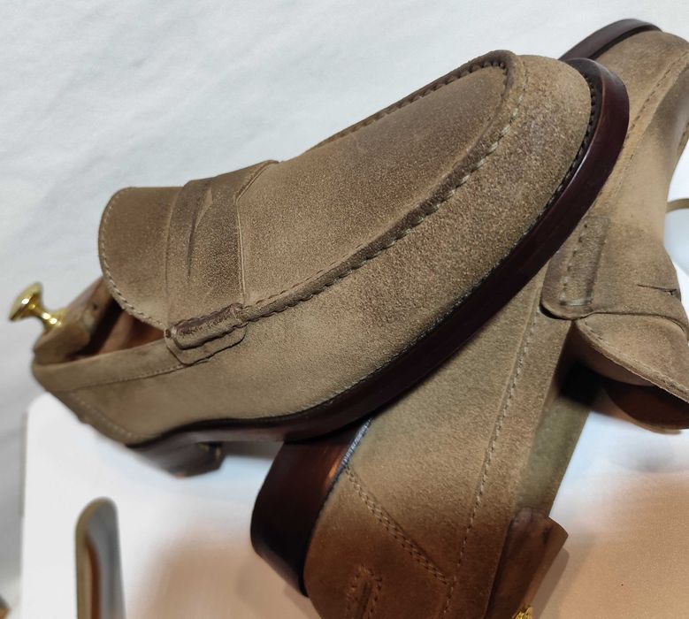 Pantofi loafer 40 40.5 penny Baccaglini piele naturala moale camel