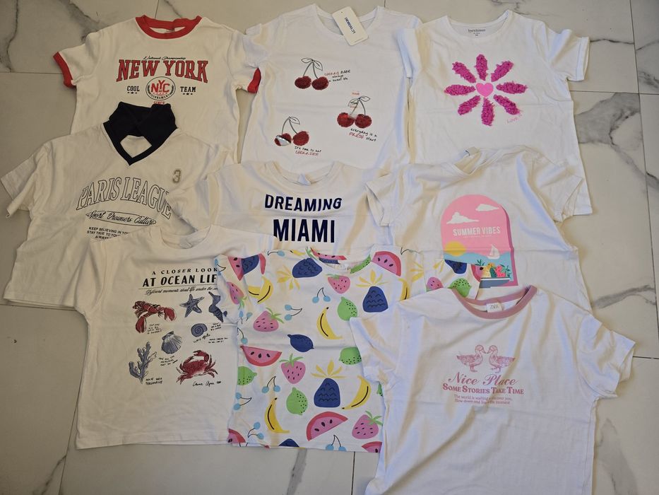 13 tricouri fete, 10 ani, Zara, Waikiki , Nike