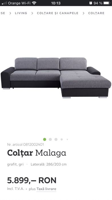 Vand coltar extensibil moemax