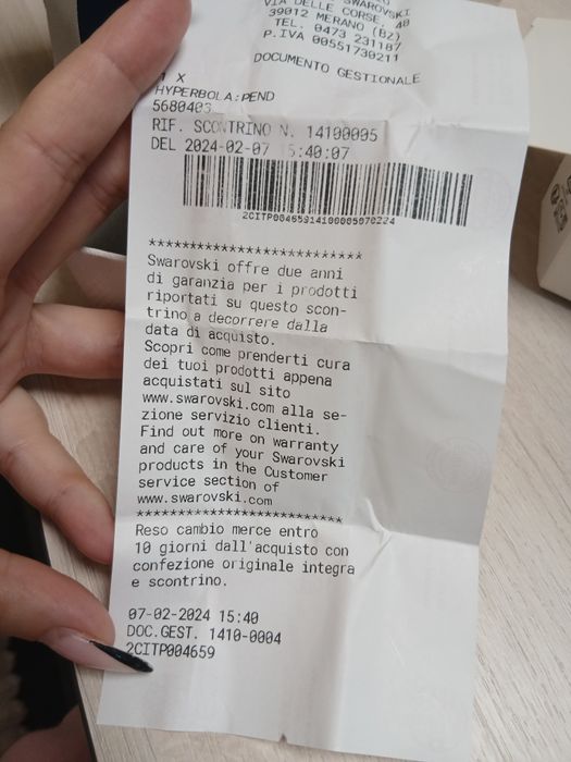 Дамско колие SWAROVSKI hyperbola