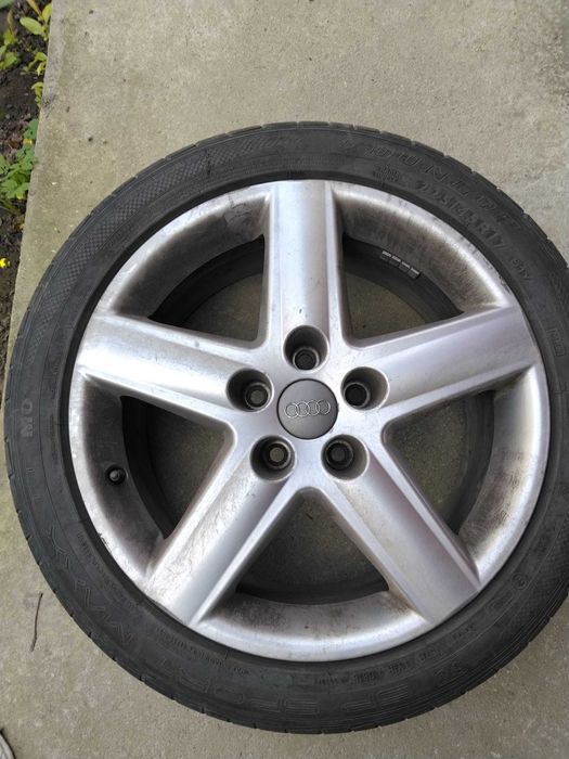 Jante Audi + anvelope vară Dunlop 225/45 R17 – stare foarte bună