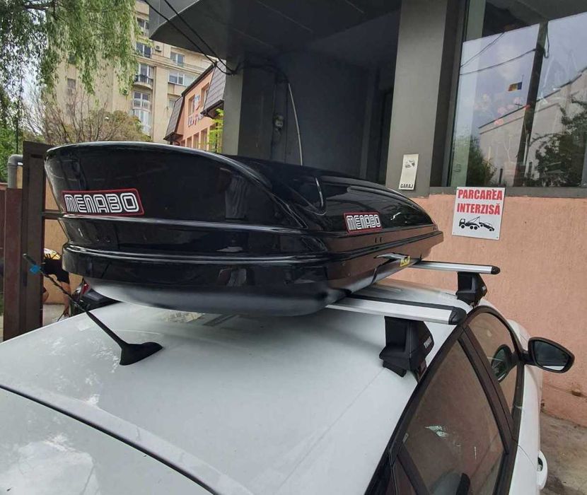 Автобокс багажник Menabo Mania 400L черен металик 165см/79см/37см