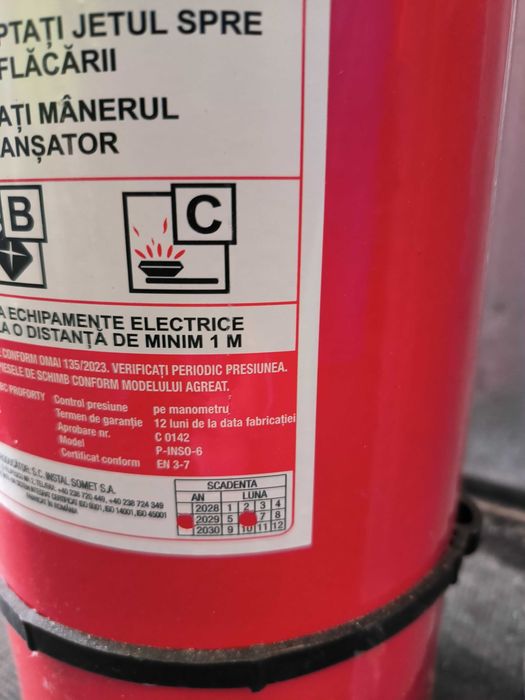Stingător Tip P6 (6kg Pulbere) – Presurizat Permanent – Valabil 2029