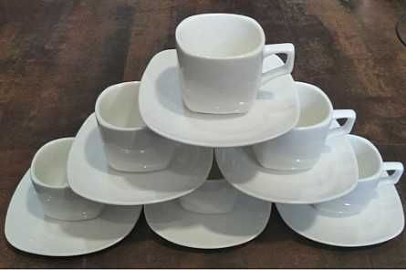 Порцеланов сервиз за кафе 21в1 6 чашки 80мл с чинийки