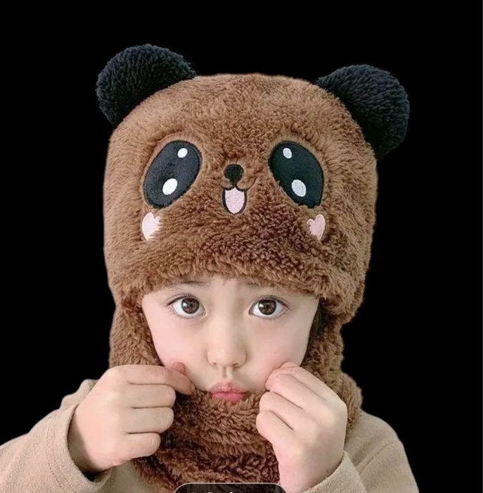 Caciula de iarna gen cagula 3 in 1 pt copii 2-8 ani