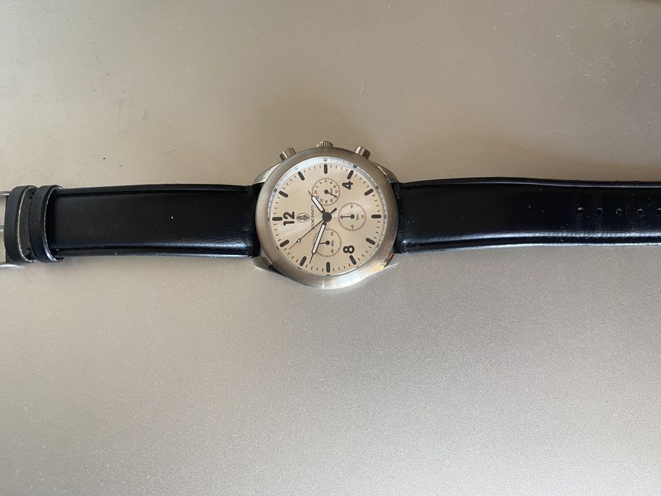 Ceas ettore bugatti ca nou barbati negru piele