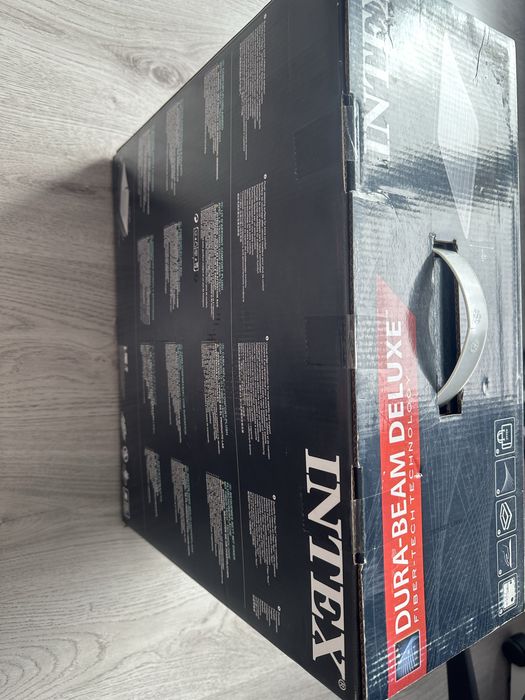 Saltea gonflabila, Intex Dura-Beam Deluxe, Gri, 203 x 152x 46 cm