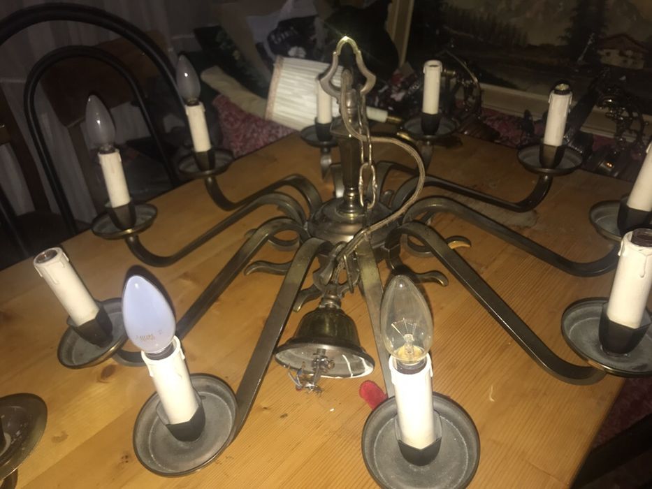 Антични Лампи и полилеи Уникални барокови от дърворезба ковано желязо