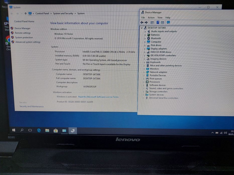 Laptop Lenovo B590