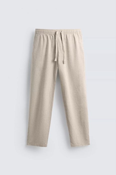 Брюки ZARA Relaxed Fit из ХЛОПКА и ЛЬНА