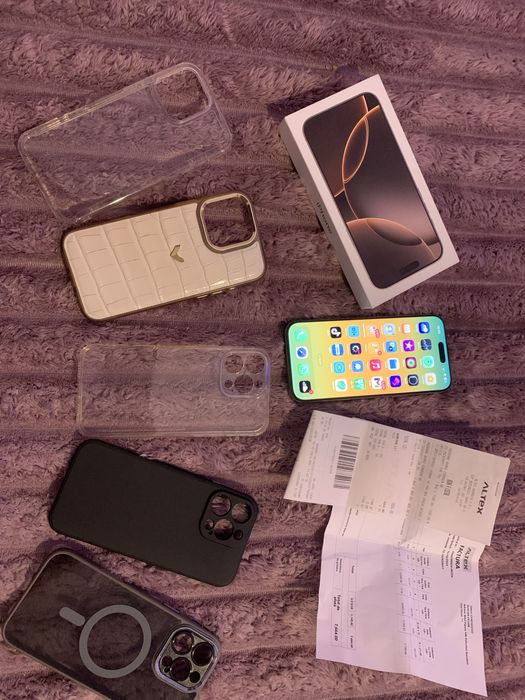Iphone 16 pro max 256gb la cutie si factura altex schimb cu 15 pro max
