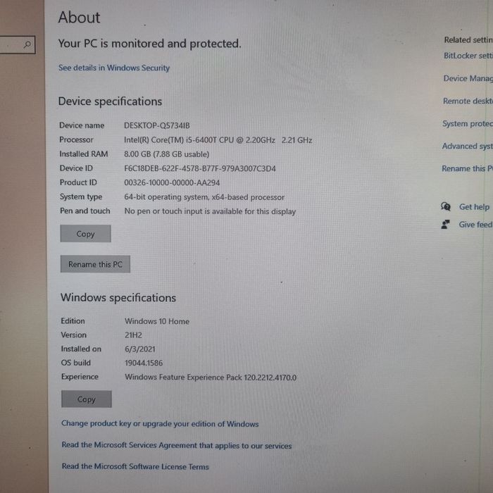 Vând sau schimb unitate PC și monitor