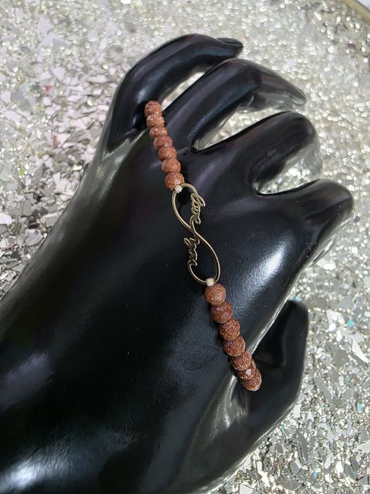 Bratari handmade cu bilute si linkuri aur 14 k