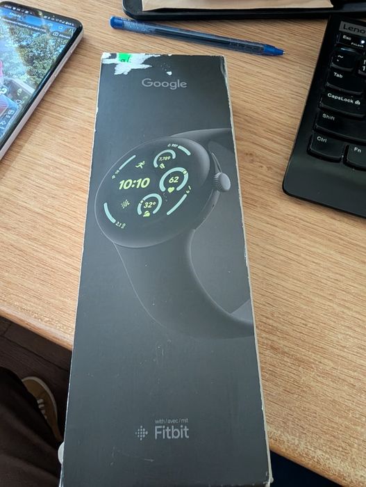 Google Pixel Watch 3 45 mm Obsidian full box impecabil