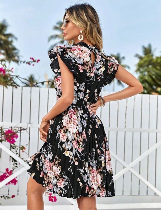 Дамска Цветна Рокля