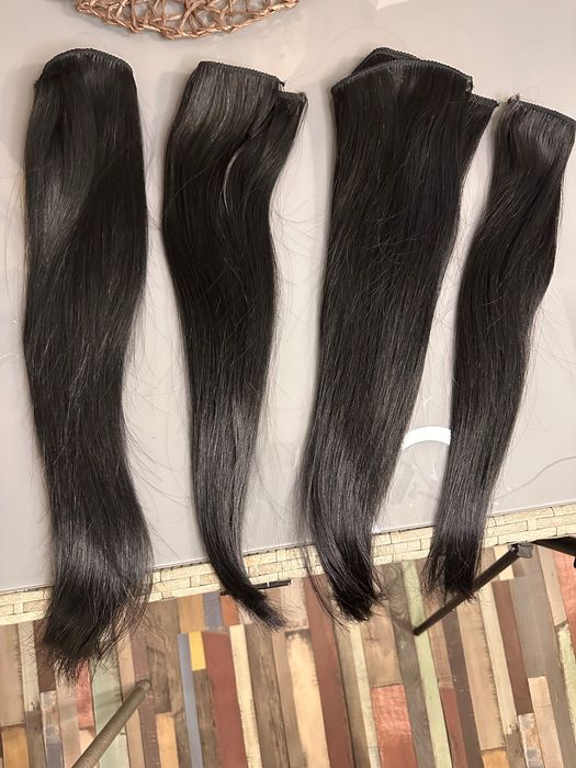 Естествена Коса на НЕобработвана 55см Черна