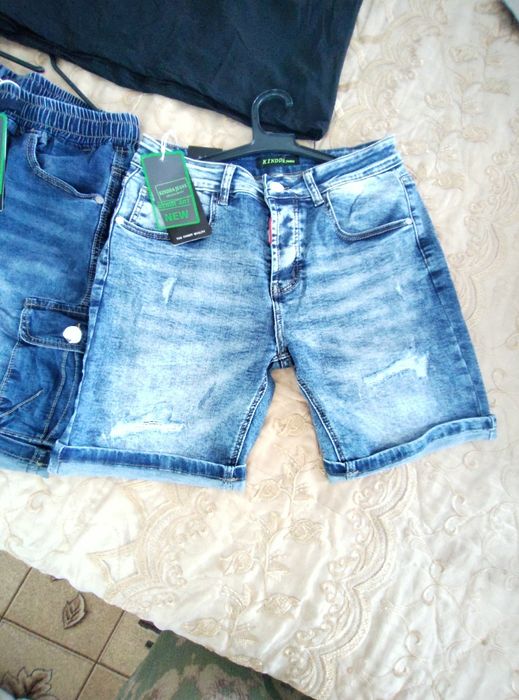 Нови къси мъжки дънки два модела
