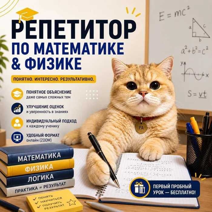 Репетитор по математике и физике / онлайн / индивы и мини-группы