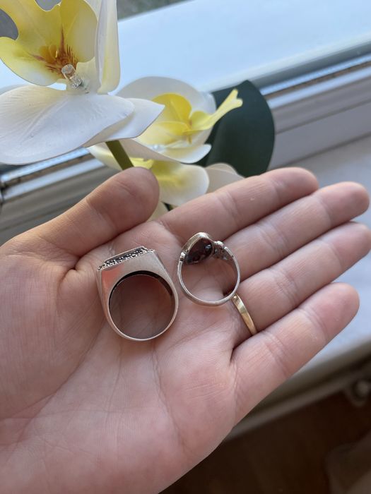 Ghiul barbatesc si inel de dama argint curat 925