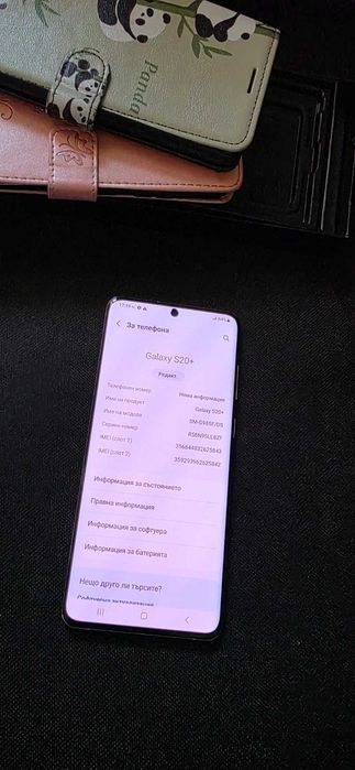 Samsung Galaxy S20+COSMIC BLACK- 8GB RAM 128GB-Неразличим от нов! Оригинален дисплей! Пълен комплект!