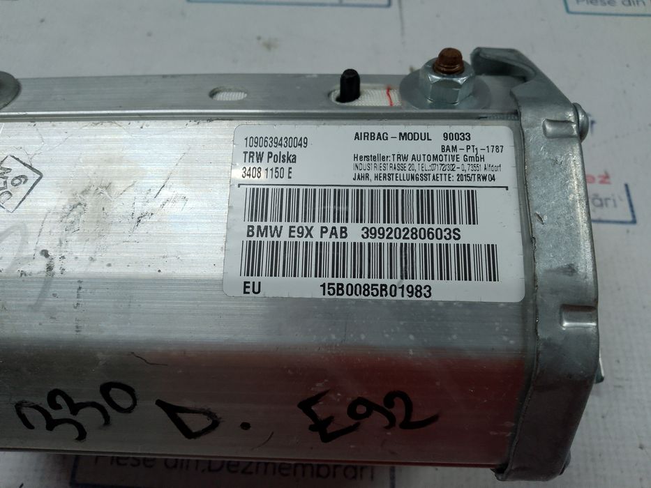 airbag pasager bmw seria 3 e90 - motorina 2011
