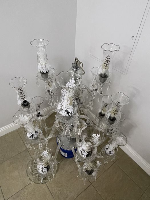 Люстра 19 рожковая Богемский хрусталь