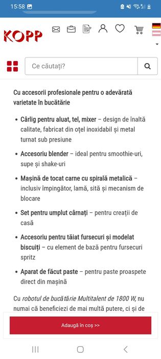Robot de bucatarie german
