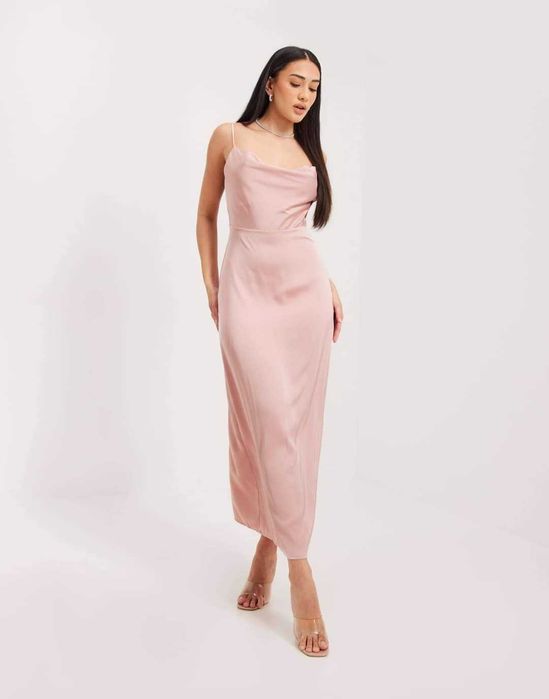 Нова сатенена рокля Vila с етикет в прекрасни цветове