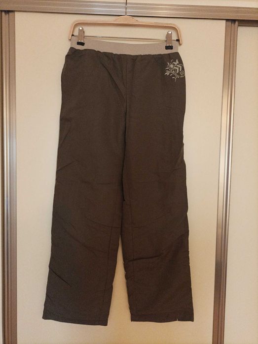 Pantaloni pt fete, termo (dublati), kaki, mar.152