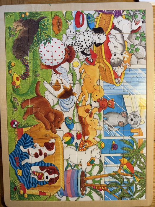 Doua puzzle Goki din lemn