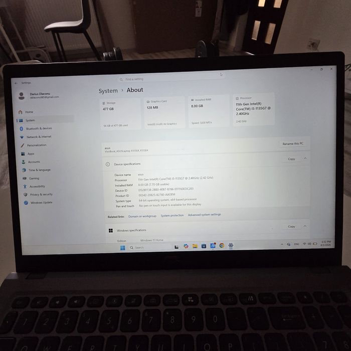 Laptop Asus Vivobook I5-- generatia 11