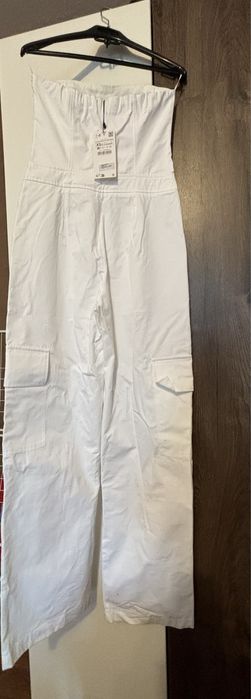 Бял карго гащеризон Zara