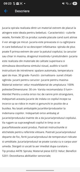 Spirală activități Baby Fehn - Dragon (pentru pătuț sau cărucior)