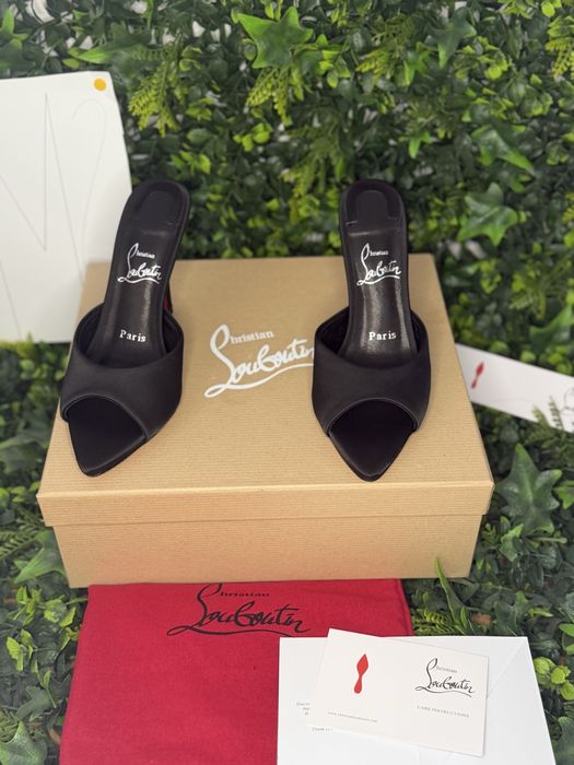 Pantofi/Sandale Christian Louboutin Miss Z 100 crêpe satin mules