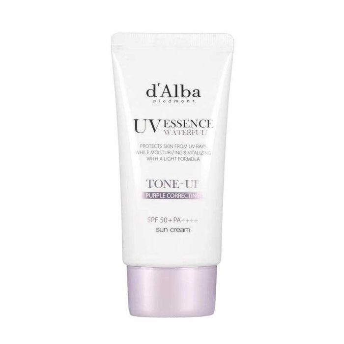 слънцезащитен крем за лице d'Alba Waterfull Purple Correcting Tone-Up Sun Cream