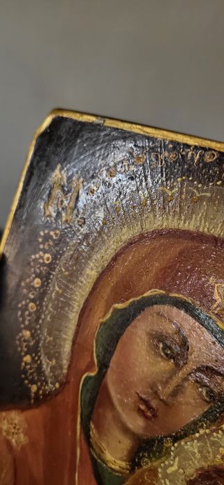 Icoană pictată manual Maica Domnului cu Pruncul