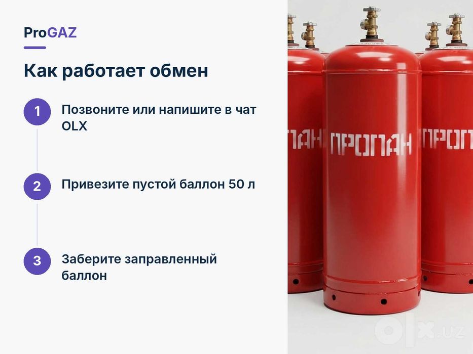 Газовый баллон 50 л с пропаном для частного дома