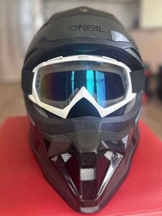 Крос каска O'Neal 1Series RC размер L, нова некарана, с очила, DOT и ECE 22-06