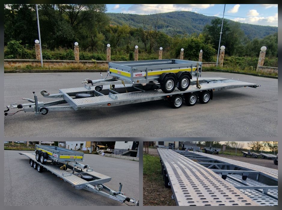 Trailer 8,5m DE ÎNCHIRIAT Platformă auto două poziții remorca remorci