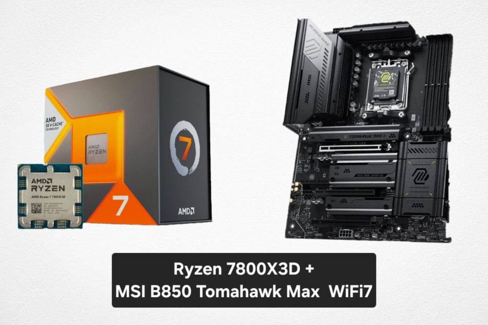 Комбо: Ryzen 7800X3D + MSI B850 Tomahawk Max WiFi 7 AMD AM5 ATX