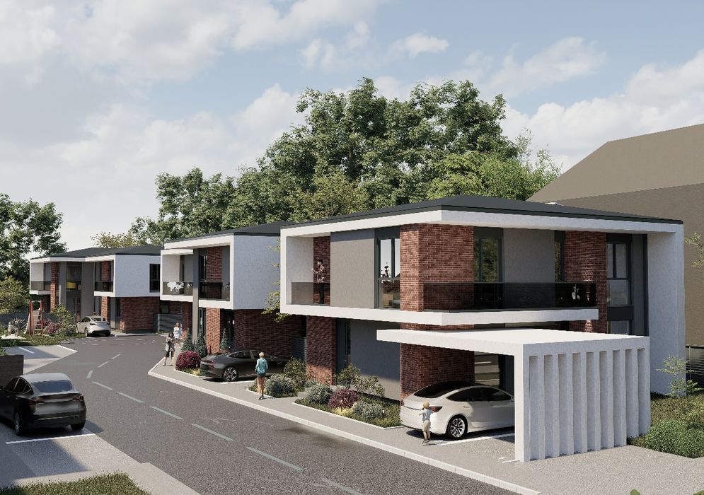 Case cuplate + Casa Individuala P+E NZEB Panouri Fotovoltaice + stații încărcare Auto Finisaje Premium !