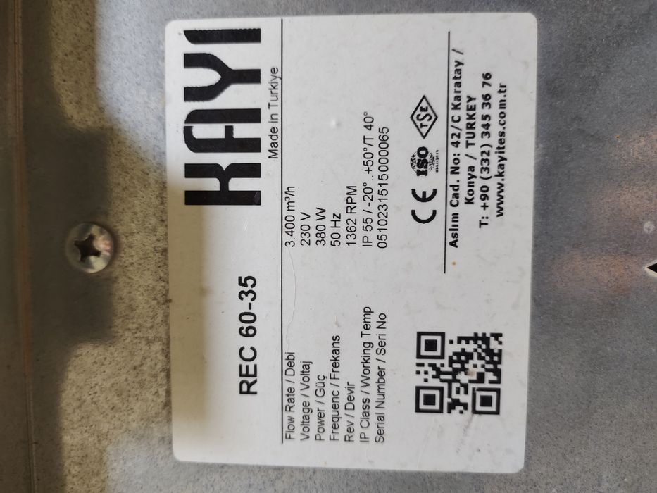 Вытяжка вентиляции канальниг мотор