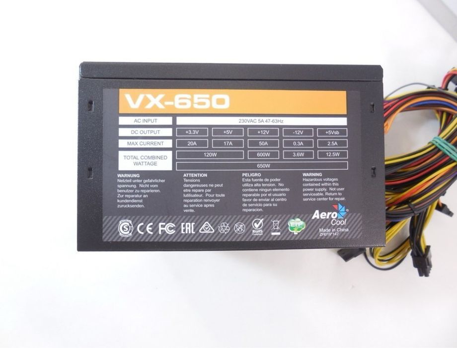 Блок питание aerocool vx 650