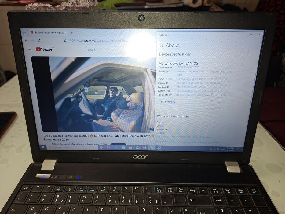 Acer TravelMate 5760, Intel i5, 500 gb, Windows 10+ Office