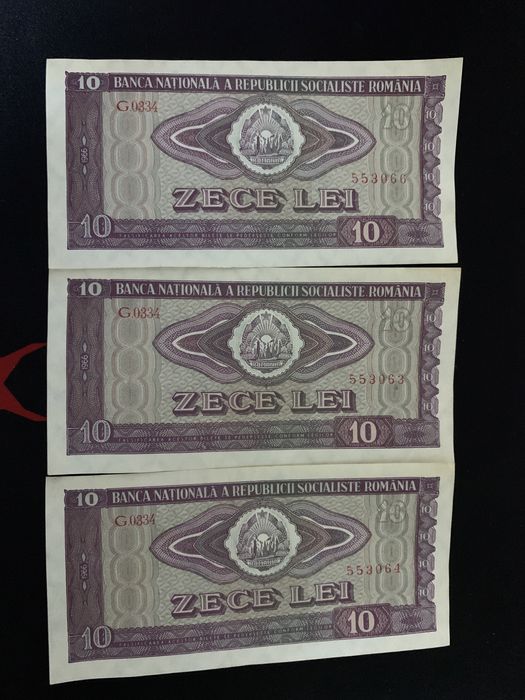 Bancnote 10 lei 1966 STARE PERFECTA