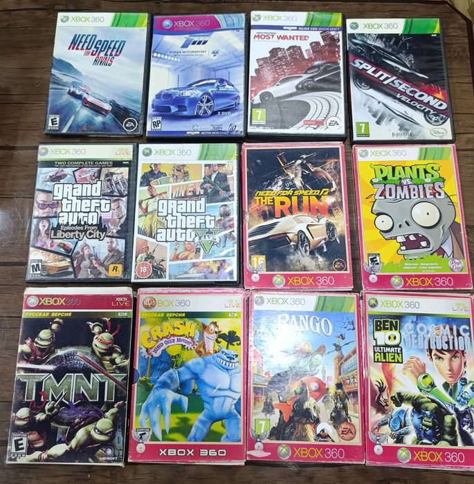 Диски на XBox 360 . 75 штук