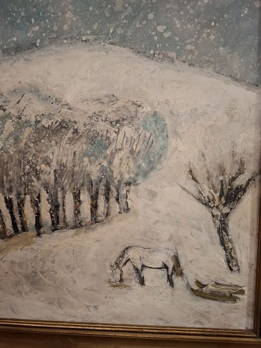 Tablou ulei pe carton semnat C.Piliuta 87.